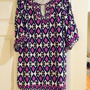 Bell Sleeves Silk Dress
